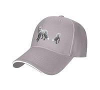 BLWSLC Fox Turns Around - Gorra de béisbol negra estampada, ajustable, se puede utilizar como sombrero de sol y sombrero de senderismo., gris, Talla única