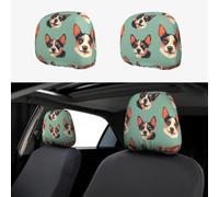 BLWSLC Fundas elásticas para reposacabezas con estampado de avatares de animales, paquete de 2, adecuadas para coches, camiones y furgonetas