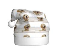 BLWSLC Golden Retriever Puppies - Sombreros de Navidad para adultos, sombreros decorativos, adecuados para Nochevieja, fiestas de vacaciones o Navidad