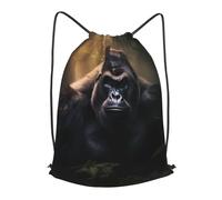 BLWSLC Gorillas - Mochila de viaje con cordón para gimnasio, portátil, adecuada para viajes cortos, Negro, pequeño