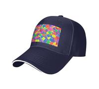 BLWSLC Gorra de béisbol negra con patrón de pelotas de pickleball para deportes al aire libre, gorra de béisbol casual, ajustable., azul marino, Talla única