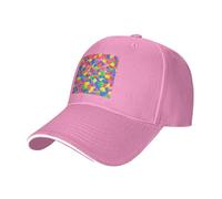 BLWSLC Gorra de béisbol negra con patrón de pelotas de pickleball para deportes al aire libre, gorra de béisbol casual, ajustable., rosa, Talla única