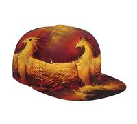 BLWSLC Gorra de béisbol para adultos, ajustable, de sarga, con estampado de fénix, adecuada para viajes y deportes, color negro