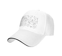BLWSLC Gorra de béisbol para hombre, con visera curvada, con estampado de quimioterapia, gorra de béisbol de viaje, para fitness y senderismo, color negro, blanco, Talla única
