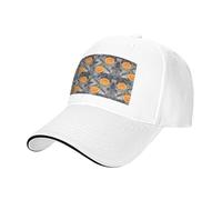 BLWSLC Gorra de béisbol para hombre, con visera curvada, diseño de calabaza, para viajes, fitness y senderismo, color negro, blanco, Talla única