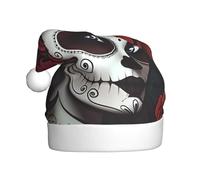 BLWSLC Gorro de Navidad con diseño de calavera y huesos cruzados para adultos, adecuado para actuaciones escénicas, fiestas de vacaciones