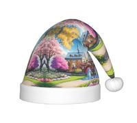 BLWSLC Gorro de Navidad con diseño de cuento de hadas de unicornio, sombrero decorativo, suministros de fiesta adecuados para actuaciones escénicas, Navidad