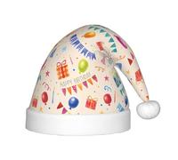 BLWSLC Gorro de Navidad para niños con estampado "Happy Birthday", adecuado para fiestas de vacaciones y uso en invierno al aire libre
