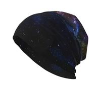 BLWSLC Gorro de punto con diseño de bandera de galaxia en el universo, sombrero elástico casual, adecuado para el hogar, viajes, senderismo y uso diario, color negro