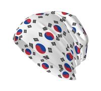 BLWSLC Gorro de punto con diseño de bandera de la República de Corea, sombrero elástico casual, adecuado para el hogar, viajes, senderismo y uso diario, color negro