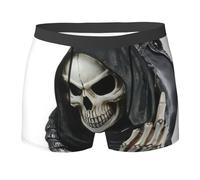 BLWSLC Grim-Reaper - Calzoncillos tipo bóxer para hombre, elásticos, adecuados para la mayoría de los hombres, Negro, S