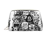 BLWSLC Happy Monster - Neceser portátil con estampado de monstruo grande, ideal para viajes y uso diario