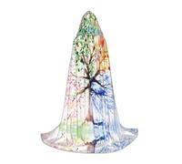 BLWSLC Hermosa capa con capucha para adolescentes, diseño de árbol de las cuatro estaciones para cosplay, disfraces y fiestas de vacaciones