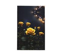 BLWSLC Hermosas toallas decorativas de cocina con estampado de rosas amarillas y toallas de mano adecuadas para la limpieza