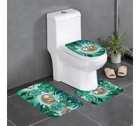 BLWSLC Hug Tree - Juego de 3 alfombrillas de baño absorbentes con patrón de perezoso, adecuado para hogares, spas y hoteles