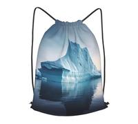 BLWSLC icebergs - Mochila de viaje con cordón para gimnasio, portátil, adecuada para viajes cortos, Negro, pequeño