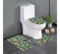 BLWSLC Insect Atlas - Juego de 3 alfombrillas de baño estampadas, adecuadas para inodoros en forma de U, bañeras y duchas