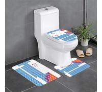 BLWSLC Juego de 3 alfombrillas de baño absorbentes con patrón de tabla periódica química, adecuadas para hogares, spas y hoteles
