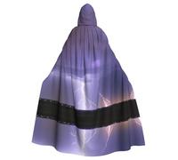 BLWSLC La capa con capucha con patrón de tormenta de rayo es perfecta para Halloween, carnavales, fiestas temáticas e incluso como disfraz de vampiro.