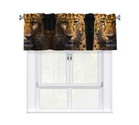 BLWSLC Las persianas cortas con estampado de leopardo de ojos profundos son adecuadas para cocinas, salas de estar, dormitorios, etc