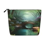BLWSLC Little Bridge in the East - Bolsa de cosméticos de una sola capa impresa, adecuada para el almacenamiento diario, imprescindible para viajes de negocios.