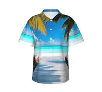 BLWSLC Maldives Holidays Camisa hawaiana de manga corta para hombre, perfecta para fiestas de vacaciones en la playa este verano, Negro, S-4XL