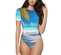 BLWSLC Maldives Holidays - Mono de manga corta para mujer, estilo casual, para fiestas, uso diario, con dobladillo de botón a presión, NEGRO, XXL