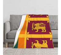 BLWSLC Manta de franela gruesa con estampado de la bandera de Sri Lanka, adecuada para habitaciones, decoración del hogar, viajes y camping, 60 x 50 pulgadas