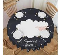 BLWSLC Mantel redondo de picnic de 152 cm con estampado de dulces sueños, ideal para acampar y pícnics
