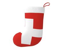 BLWSLC Medias decorativas de Navidad con la bandera de Suiza, adecuadas para fiestas de vacaciones y decoración del hogar