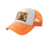 BLWSLC Miss You Bear - Gorra de béisbol de malla ajustable, adecuada para senderismo al aire libre y viajes, naranja, Talla única