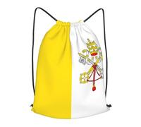 BLWSLC Mochila de viaje con cordón de la bandera del Vaticano, portátil, adecuada para viajes cortos