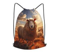 BLWSLC Mochila de viaje con cordón de oveja australiana, portátil, adecuada para viajes cortos, Negro, pequeño