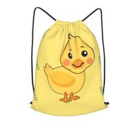 BLWSLC Mochila de viaje con cordón de pato de dibujos animados, portátil, adecuada para viajes cortos, Negro, S