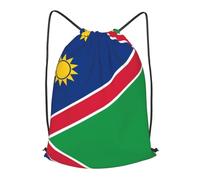 BLWSLC Mochila de viaje con cordón estampada con la bandera de Namibia, portátil, adecuada para viajes cortos