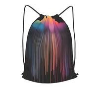 BLWSLC Mochila de viaje con cordón para gimnasio, portátil, adecuada para viajes cortos, Negro, pequeño