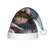 BLWSLC Monte Fuji a principios de primavera sombrero de Navidad para niños estampado festivo sombrero de Navidad adecuado para fiestas de Año Nuevo y ropa de invierno al aire libre