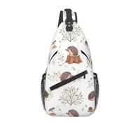 BLWSLC Nature Lovely Hedgehog Lovers - Bolso cruzado con estampado para hombre, ideal para senderismo, viajes, ciclismo