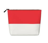 BLWSLC Neceser de lino sintético con estampado de bandera de Indonesia para mujer, gran capacidad, esencial para el día a día