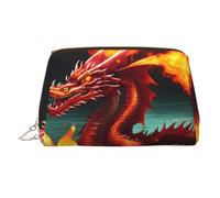 BLWSLC Neceser portátil con estampado de Dragon King in Fire, ideal para viajes y uso diario
