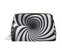 BLWSLC Neceser portátil con estampado de ilusión óptica en espiral, ideal para viajes y uso diario