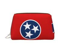 BLWSLC Neceser portátil con estampado de la bandera del estado de Tennessee, ideal para viajes y uso diario