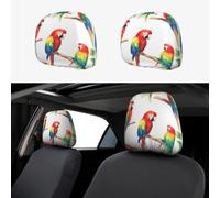 BLWSLC Parrot Collection - Fundas elásticas estampadas para reposacabezas de coche, camión y furgoneta, paquete de 2 unidades