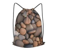 BLWSLC Pebbles in the Beach - Mochila deportiva con cordón para fitness, viajes, ideal para gimnasio y viajes, Negro, pequeño