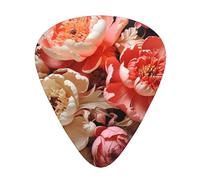 BLWSLC Púas de guitarra de peonías de colores brillantes, para guitarristas acústicos, eléctricos y de banda, 12 púas en 3 grosores diferentes