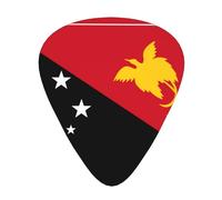 BLWSLC Púas de guitarra Flag of Papua New Guinea, para guitarristas acústicos, eléctricos y de banda, 12 púas en 3 grosores diferentes