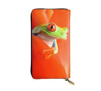 BLWSLC Red Eyes Tree Frogs - Cartera larga con cremallera, tarjetero, bolsa de almacenamiento portátil de monedas de viaje, adecuada para viajes y uso diario