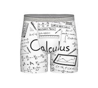 BLWSLC Ropa interior extra larga para hombre | Math Geometry G alculus Print Fit Sports Underwear (S-4XL), gris claro, S