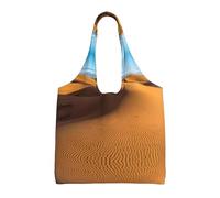 BLWSLC Sand Dunes in The Sahara Desert - Bolsa de lona estampada de un solo hombro, bolsa de deporte de fitness adecuada para viajes, viajes o compras