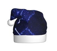 BLWSLC Sombrero de Navidad con estampado de corazón de estrella fugaz para adultos, adecuado para vacaciones de Año Nuevo y fiestas al aire libre